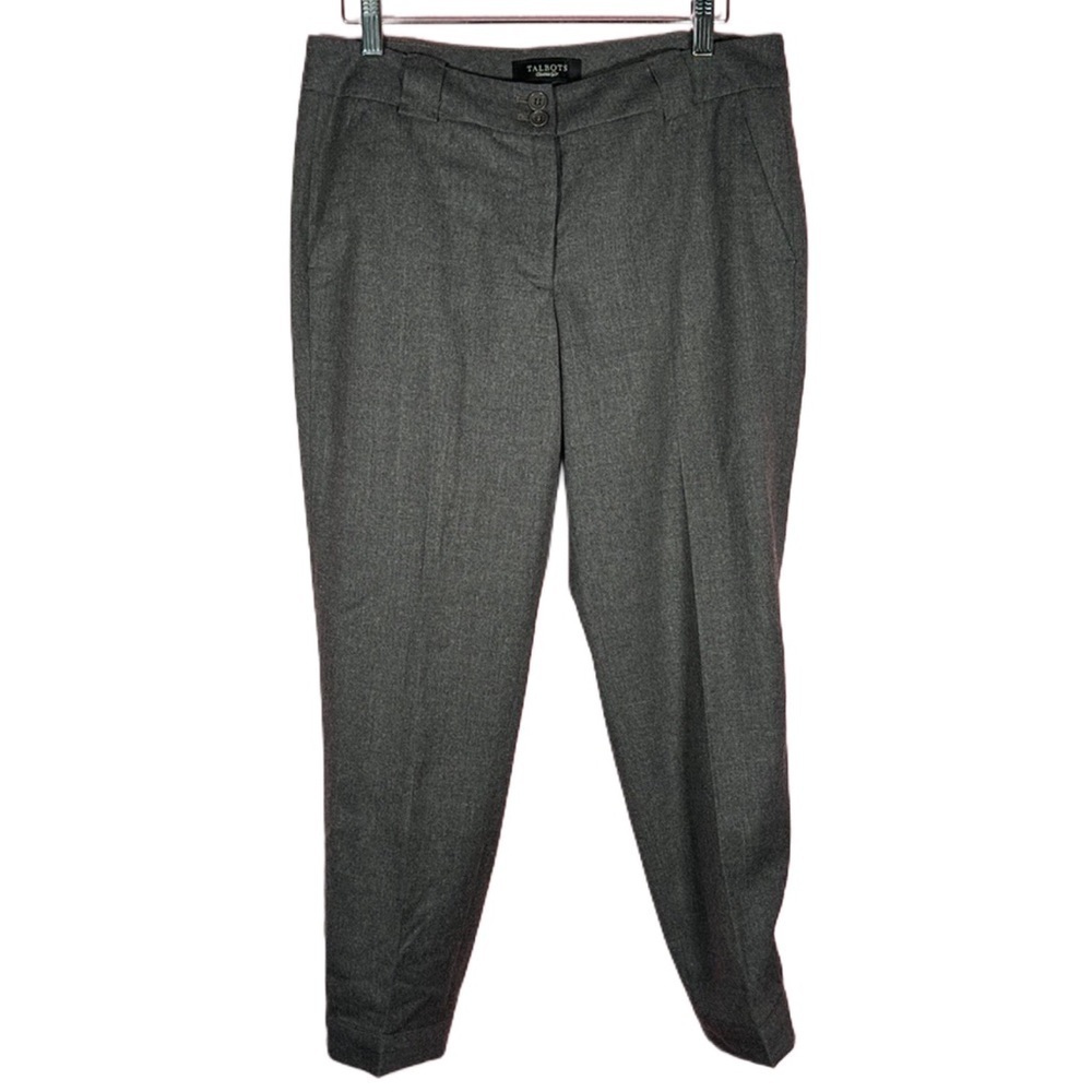 TALBOTS SIGNATURE CAPRI pants grey 99%wool